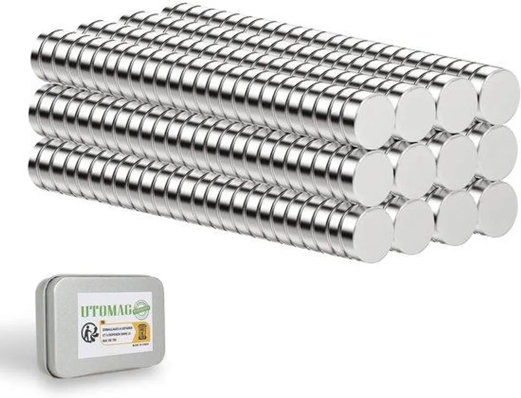 Aimants de fixation blancs 3x1 mm pour tableaux magnétiques et photos