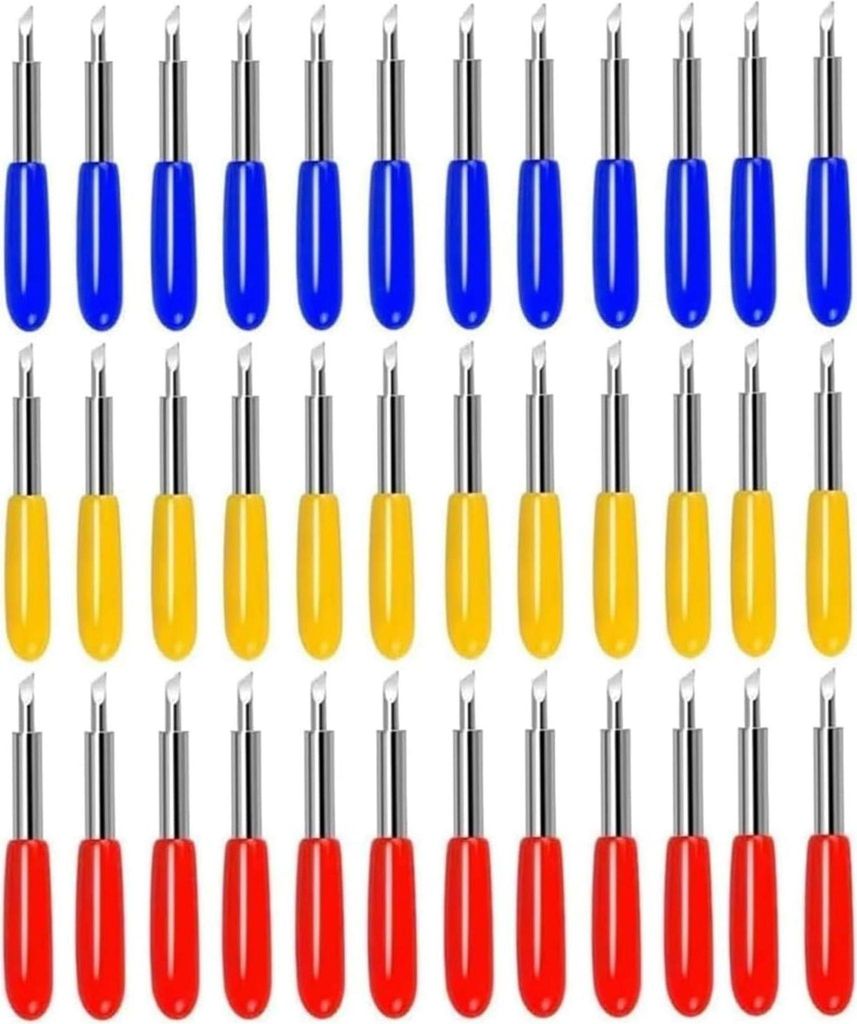 90 Stück Schneideplotter Ersatzklingen inklusive 30° feine Spitzenklingen 45° Standardklingen und 60° Tiefe Spitzenklingen für Cricut Maker 3/...