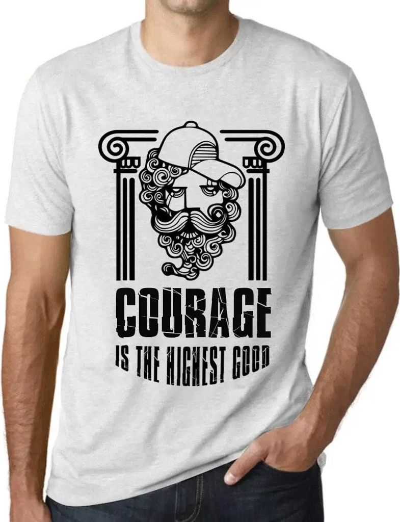 Herren Grafik T-Shirt Mut ist das höchste Gut – Courage Is The Highest Good – Öko-Verantwortlich Vintage Jahrgang Kurzarm Lustige Druck Gebur...