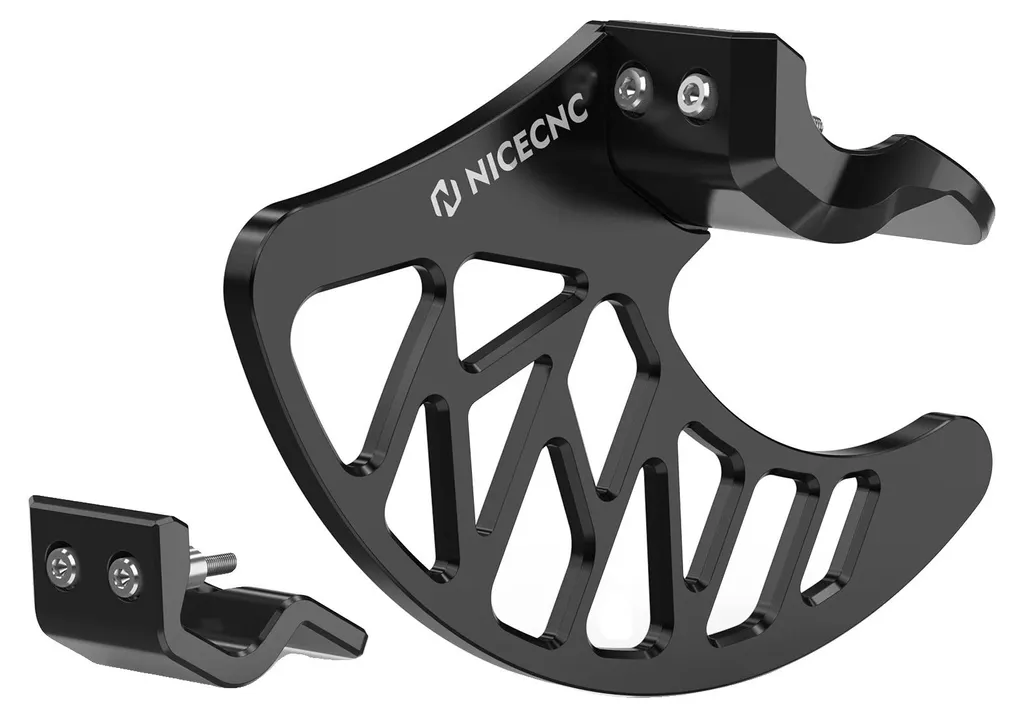 Protège-disque de frein avant moto tout-terrain rigide et durable noir
