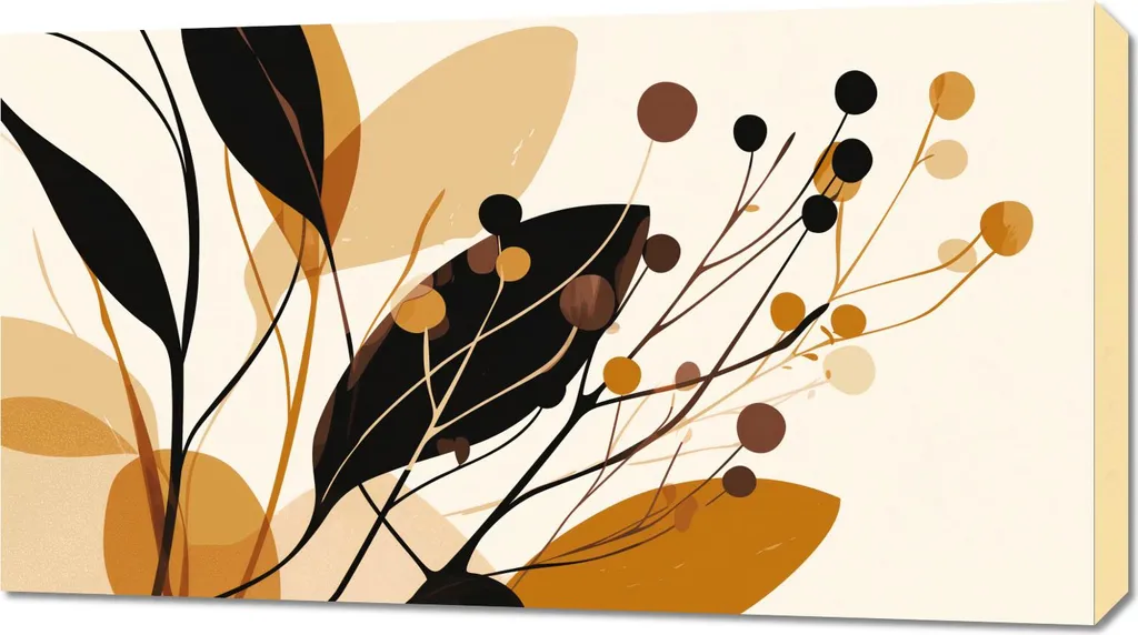 Quadro 90x50cm Silhouettes Autunnali - Arredo Moderno su Tela per Salotto