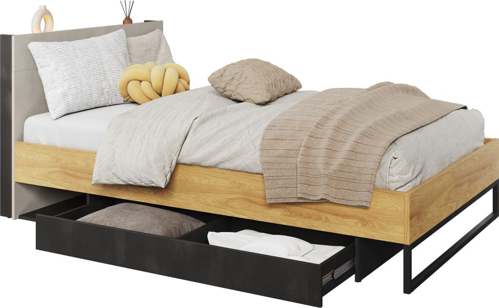 Furniture24 Bett TEEN FLEX TF-17 mit Schublade Lattenrost Produktbild 