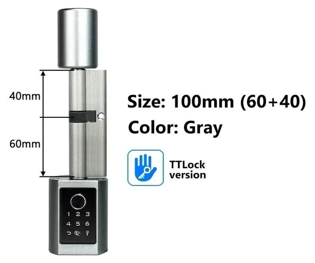 Verrou connecté étanche IP66 Bluetooth gris 6040 pour accès extérieur
