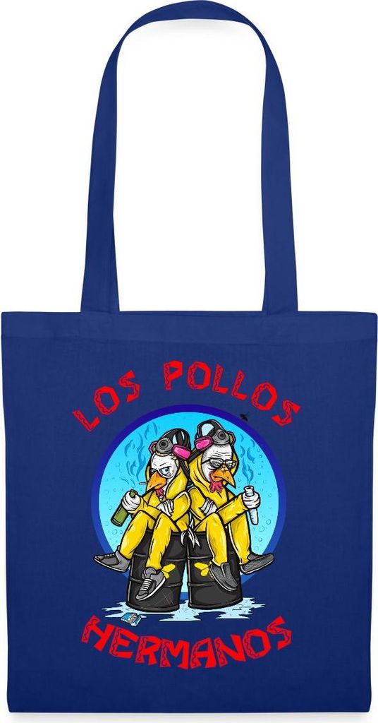 Spreadshirt Breaking Bad Los Pollos Hermanos White Pinkman Stoffbeutel, One size, Royalblau