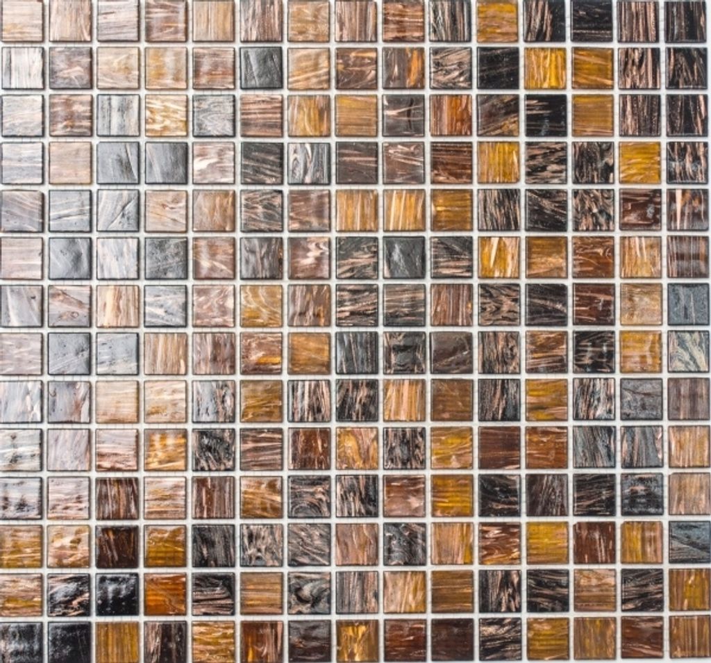 Mosaikfliese Glas Goldstar braun Wandfliesen Badfliese Duschrückwand Fliesenspiegel MOS54-1306