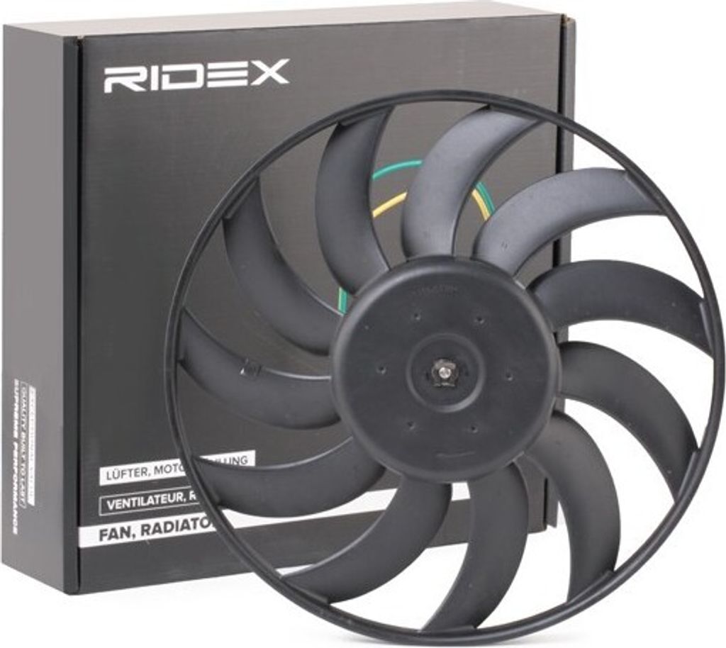 RIDEX 508R0078 Lüfter Motorkühlung Kühlerlüfter für AUDI A4 Avant (8ED, B7) Wasserkühler Ø380mm