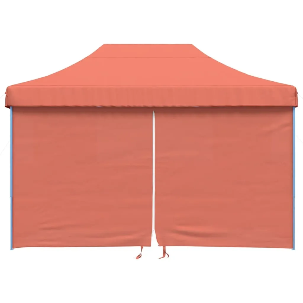 Tente de réception 3x3m Pop-Up imperméable terracotta avec 4 parois - 3