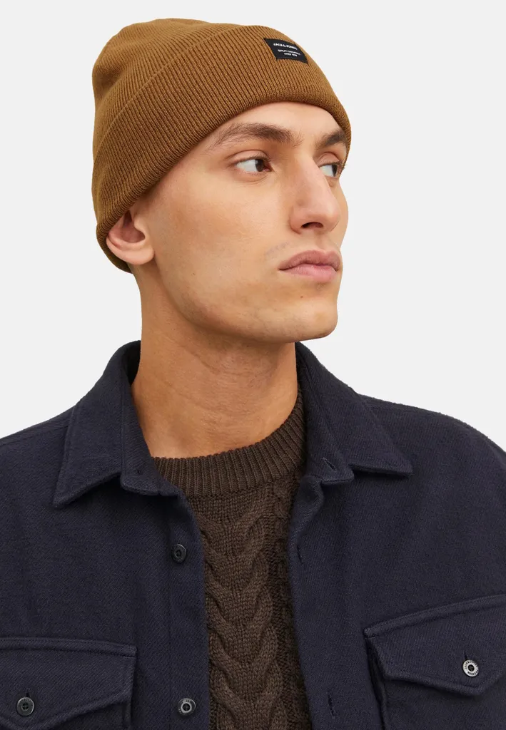 Bonnet Jack & Jones DNA avec patch logo et revers ajustable en maille