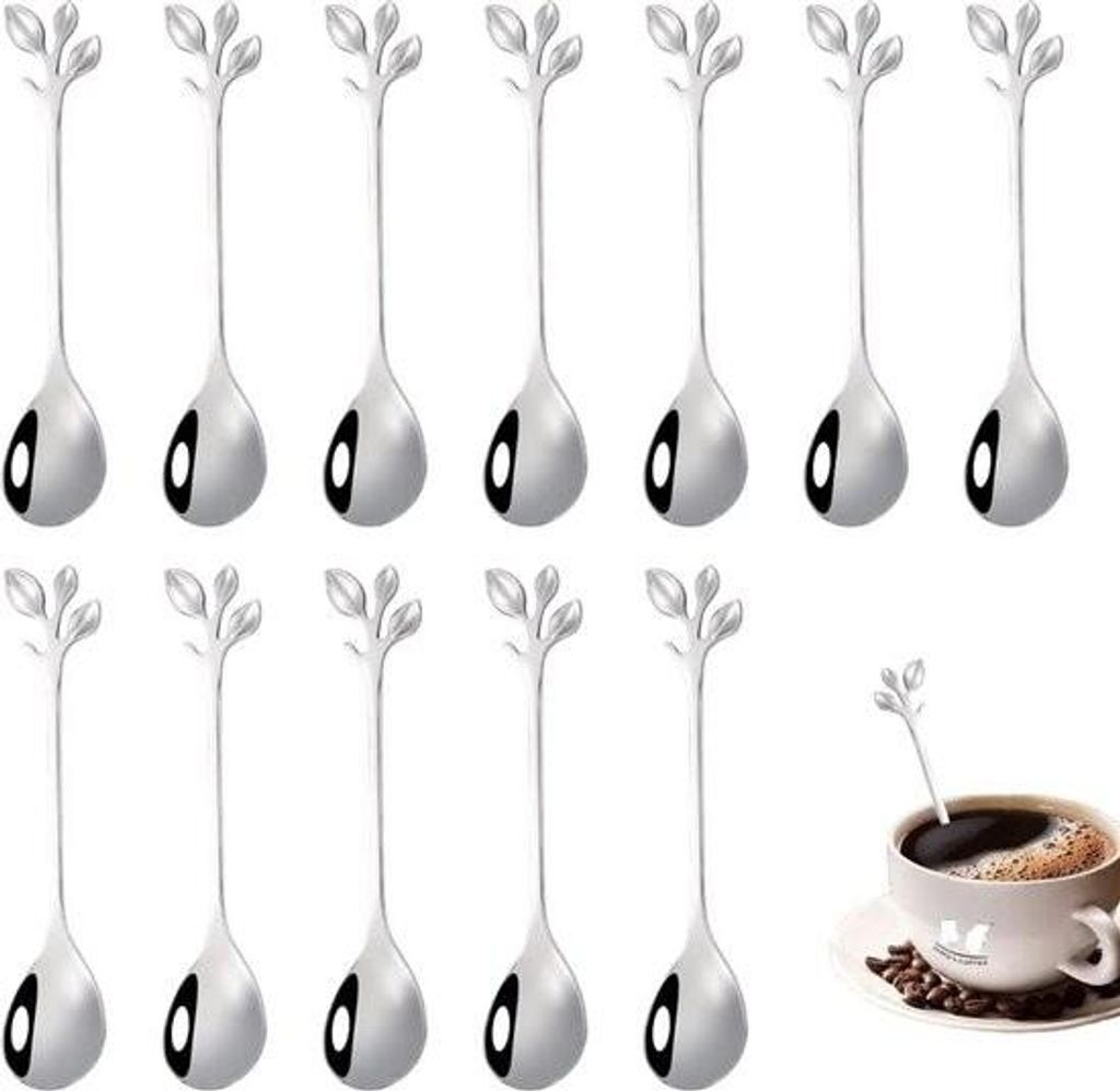 Teelöffel-/Kaffeelöffel, Espressolöffel, Dessertlöffel, Mini-Löffel-Set für Partys, spülmaschinenfest – 12-teilig