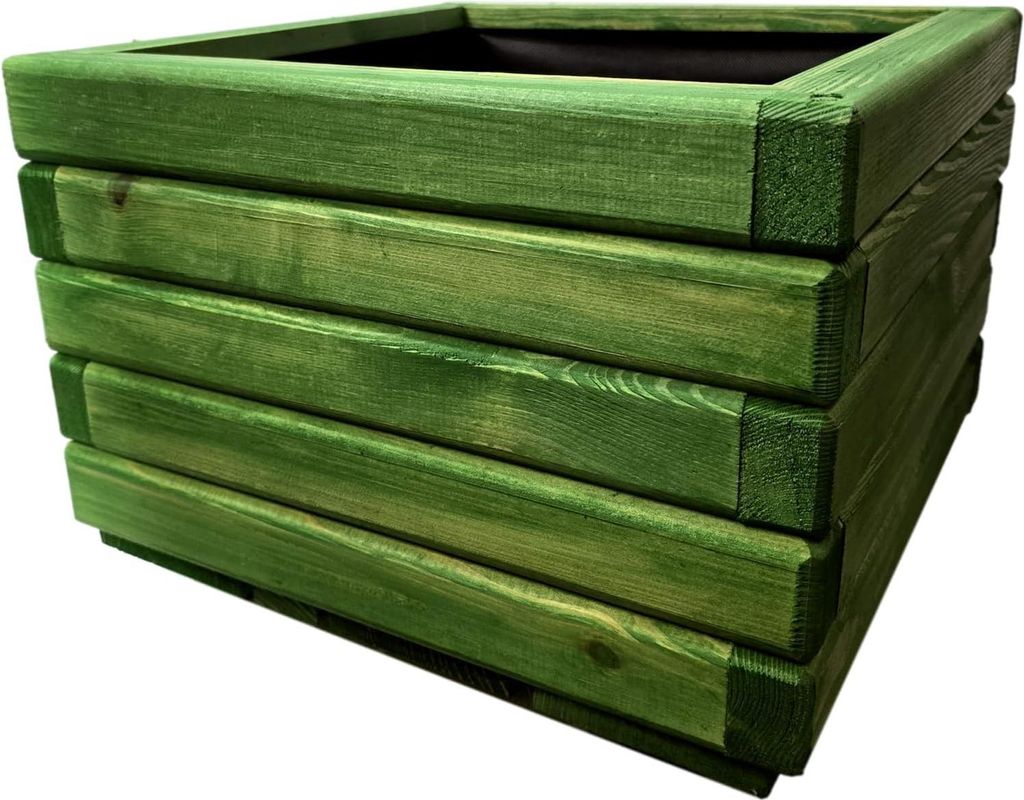 HolzGarden Pflanzkübel Holz 40x30x40 cm Imprägniert Farbe Akazie Wetterfest Blumenkasten Blumentopf Groß Außen Balkon Garten Pflanzkasten 29l