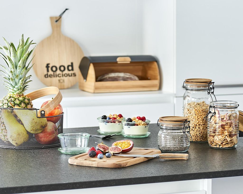 Zeller Present Brotkasten Bamboo/Metall 39x27x19cm, Rund,