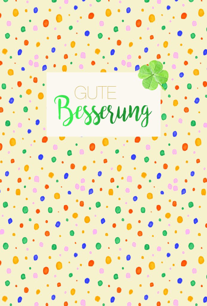 Genesung Gute Besserung - Glückwunschkarte im Format 11,5 x 17 cm