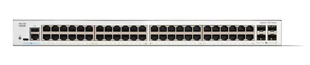 Cisco C1200-48t-4x Managed L2/l3 Gigabit Ethernet (10/100/1000) White Switch Silber One Size / EU Plug 220V Silber One Size