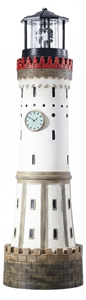 Solar-Leuchtturm Lindau, handbemalt, 84 cm, für Außenbereiche