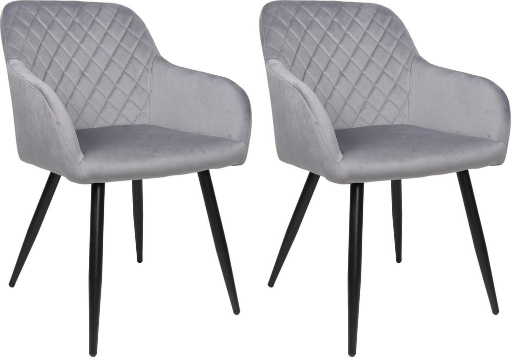 ALBATROS Esszimmerstühle 2er Set SALO, Grau - Modern und Produktbild 