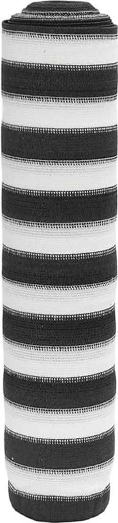 Zaunblende Anthrazit und Weiß 2x25 m HDPE 75 g/m²