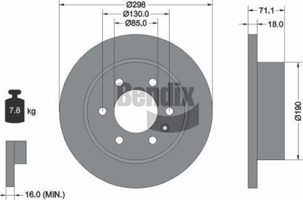BENDIX Braking BDS1584 Bremsscheibe OE 9104230200 kompatibel mit Esprinter, Sprinter
