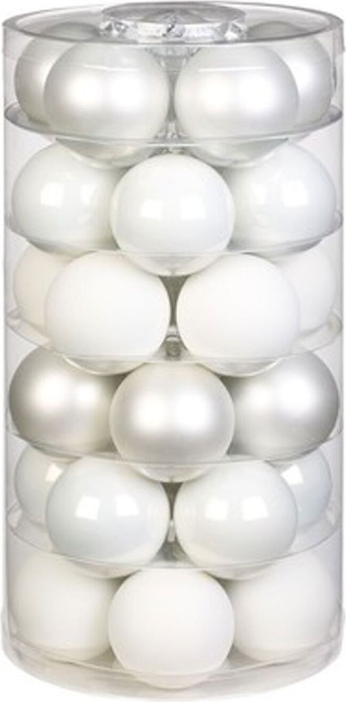 Weihnachtskugeln 30 Stk 6cm Just White Produktbild 