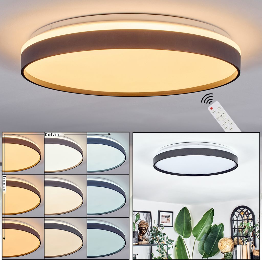 Canino Deckenlampe aus Metall/Kunststoff in Schwarz/Weiß