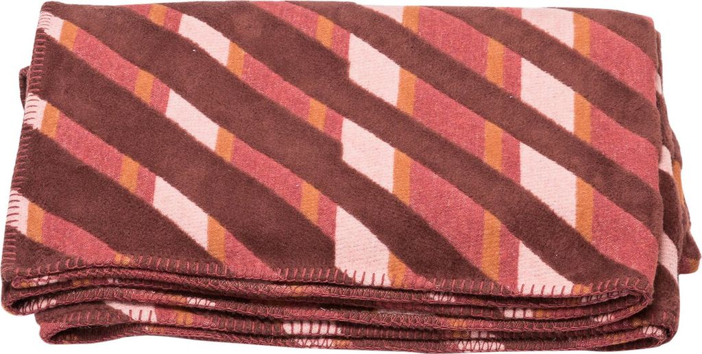 David Fussenegger Wohndecke Deco 'Diagonal' 130 x 200 cm Bordeaux