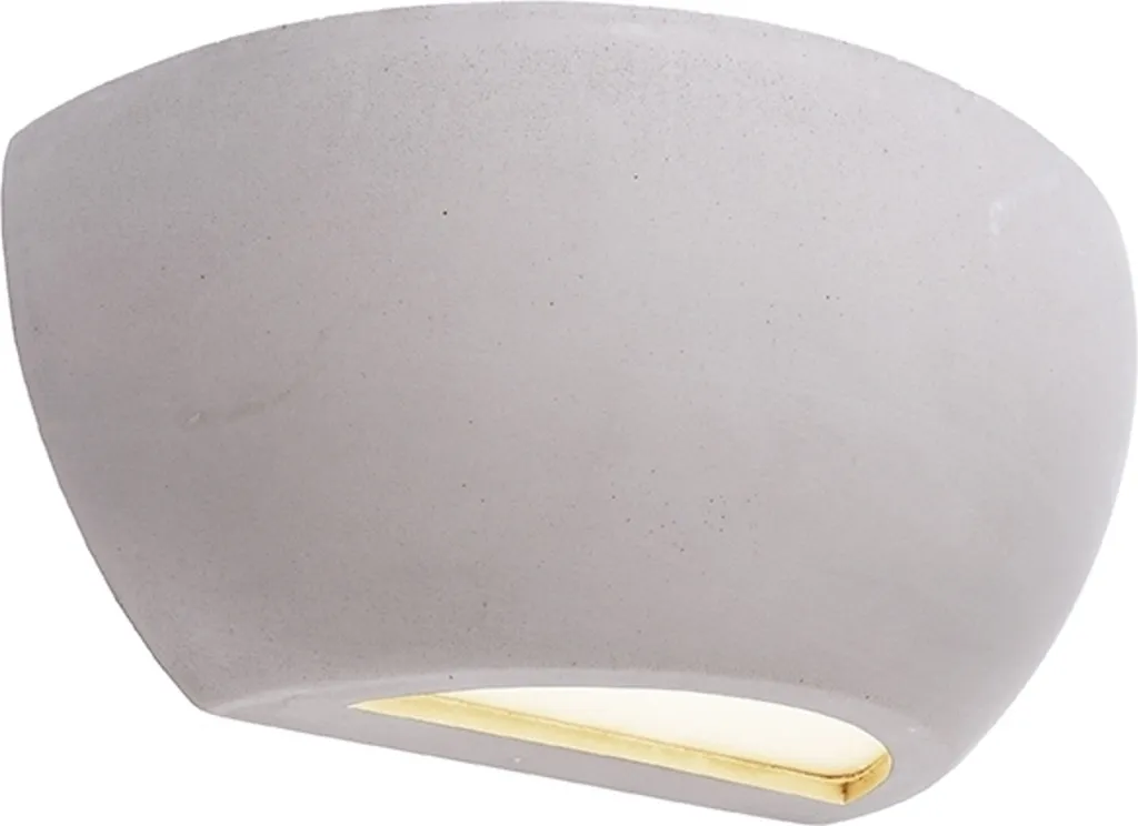 Illuminazione Industrial Cemento Netito II | Applique Grigia E14 25W