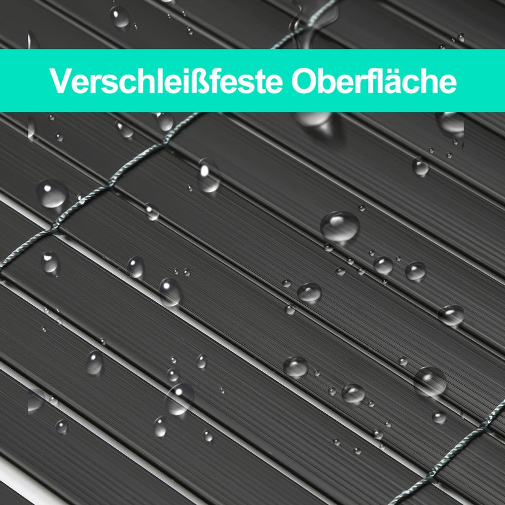 TolleTour PVC Sichtschutzmatte Verstärkung Innen, Balkon Sichtschutz mit Kabelbindern, Sichtschutzzaun Windschutz Wasserdicht ohne Bohren für Bal...