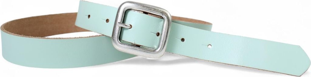 FRONHOFER Damen Ledergürtel ca. 2.8 cm mit quadratischer silberner Gürtelschnalle, echt Ledergürtel