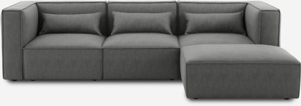 Modernes modulares 3-Sitzer-Sofa aus Stoff mit Ottomane Solv