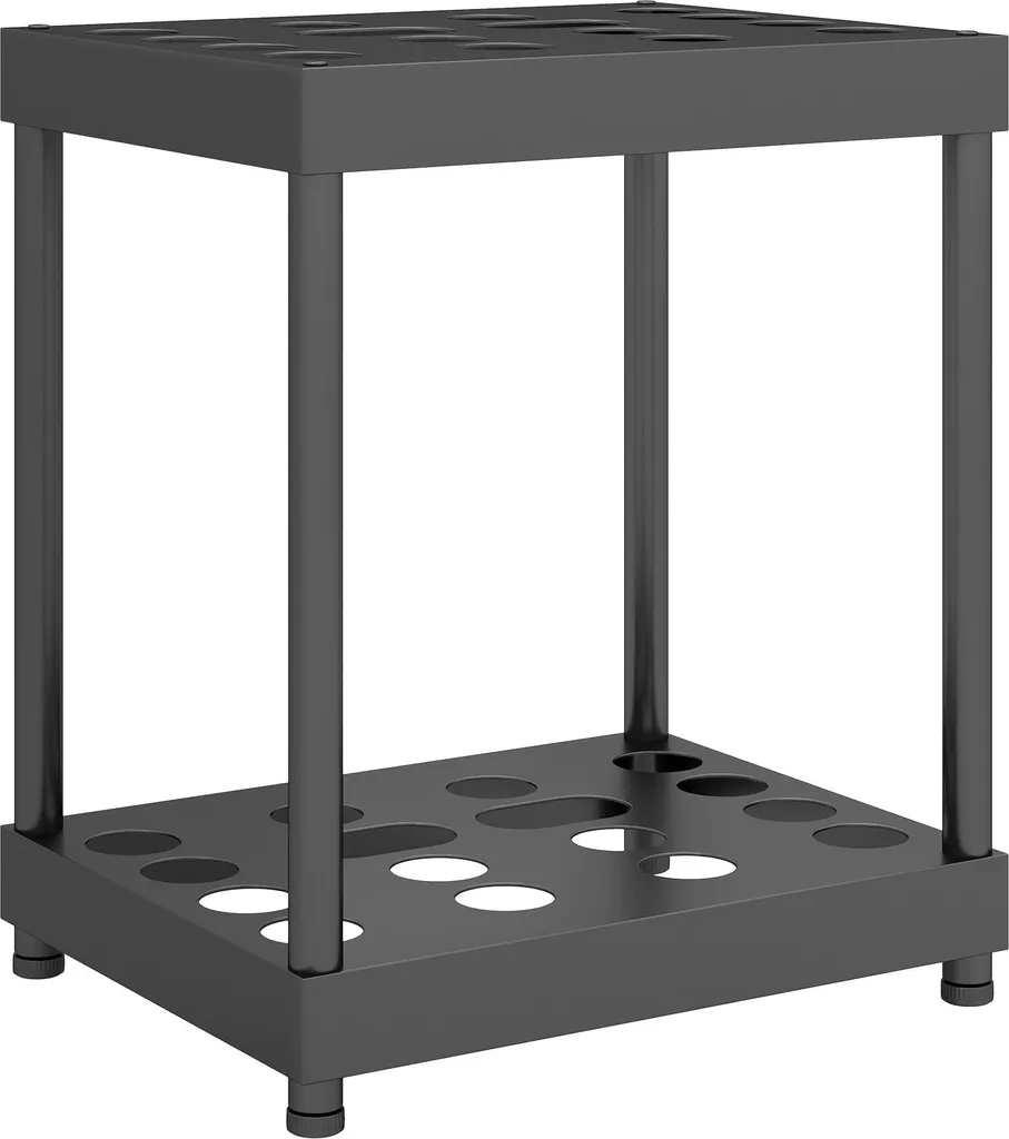 Rangement outils de jardin 16 places à 2 niveaux 42x33x50 cm en acier