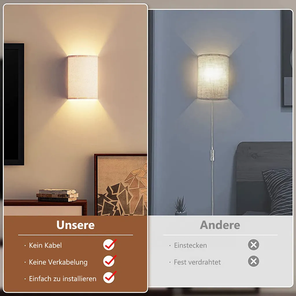 Éclairage Mural LED sans Alimentation Électrique pour Décoration Intérieure - 6
