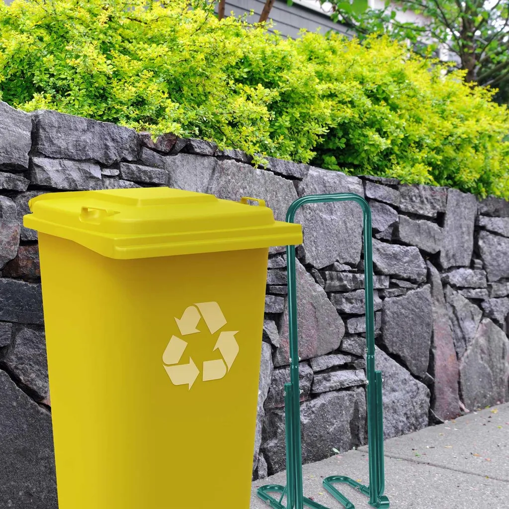Compacteur de déchets en acier avec manche télescopique réglable