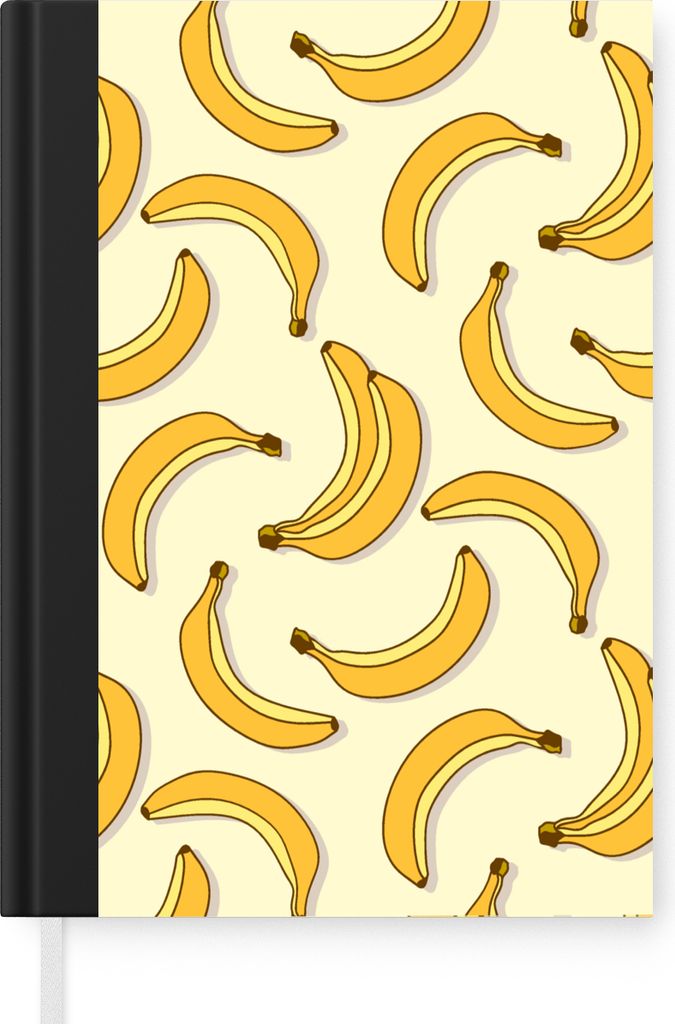 MuchoWow Notizbuch Tagebuch Haushaltsbuch Notebook A5 Obst - Gestaltung - Banane - Notizblock - Notizheft - Notebook - Schreibblock - Papier