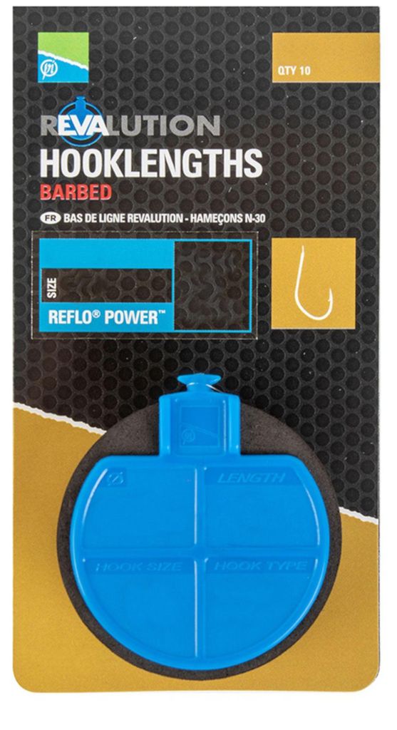 Preston Revalution Hooklengths N30 - gebundene Stipphaken, Durchmesser:0.15mm, Größe:Gr. 12, Tragkraft:2.6kg