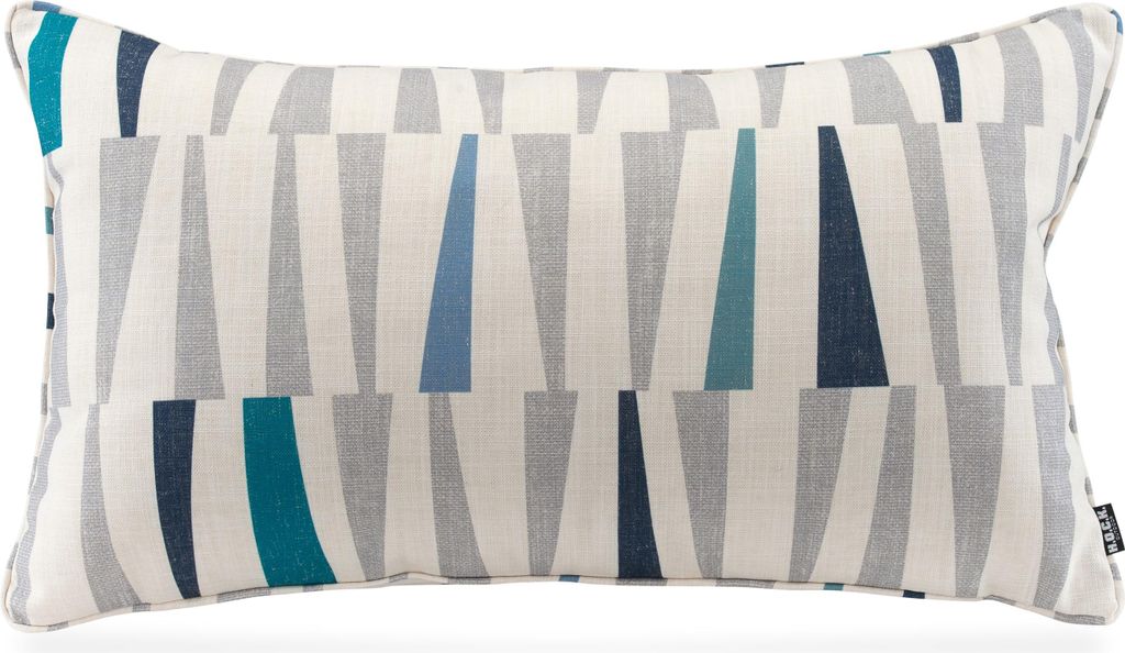 H.O.C.K. Malaga Outdoor + Indoor Kissen mit Keder 70x40cm col. 84 blau grau in&out