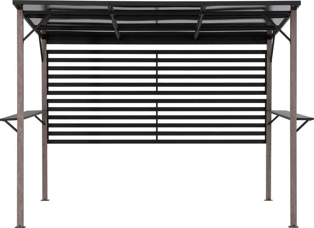 Sunjoy Stahl Whirlpool Pergola / Pavillon 3x3 DENALI - 252cm x 282cm, grau