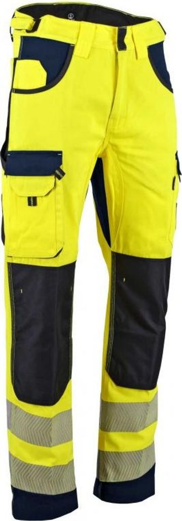 Verteidigung High Vis Hose LMA Knietaschen T42 Fluo Gelb/ Marine - 1667 T42