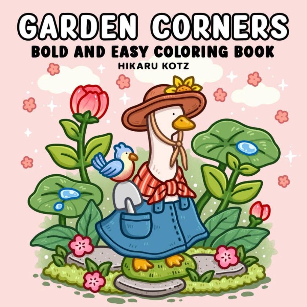 Minicee Garden Corners Malbuch für Erwachsene & Teenager – 88 Seiten