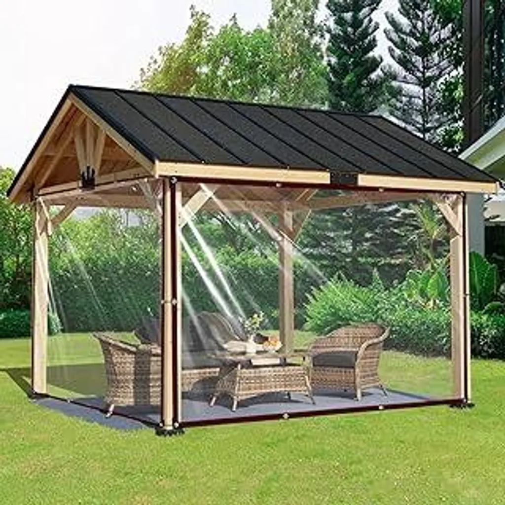 Copertura Trasparente 2x2m Impermeabile con Occhielli Rinforzati