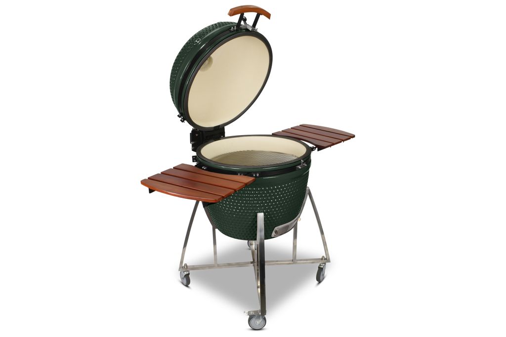 Kamado CL-26 Profi Keramik Grill Grün, Grilldurchmesser 66cm, Grillrostdurchmesser 57cm, BBQ Grillei Holzkohlegrill Grill Keramikgrill