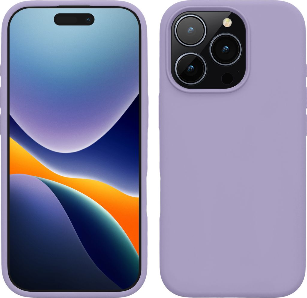 kwmobile Handyhülle für iPhone 16 Pro Hülle, für iPhone 16 Pro Case - Hülle Silikon - kabelloses Laden - Lavendel