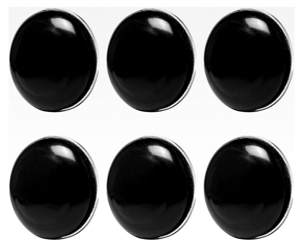 6 Stück Schwarze Runde Magnetische Vorhanggewichte für Vorhänge