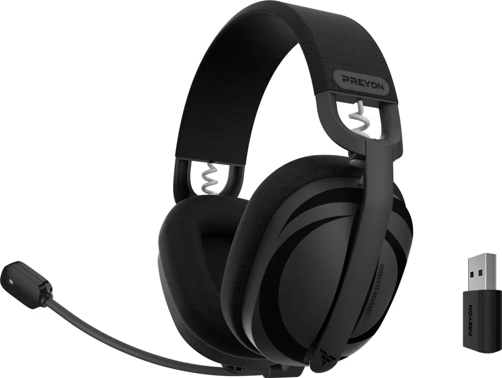 Casque de jeu sans fil Surround 7.1 PREYON Tornado Fly PTF40B Noir