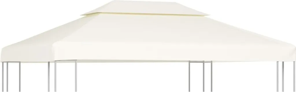 Toile de tonnelle de rechange 3x4 m en polyester épais blanc crème