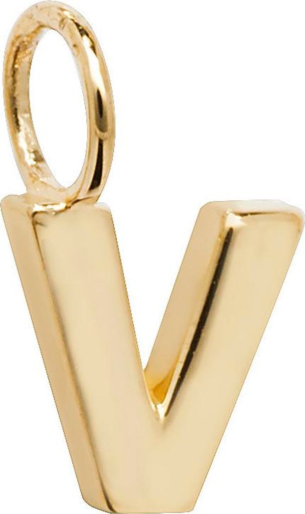 Schöner 9 Karat (375) Gold Buchstaben / Initiale Damen - Anhänger - 6mm*6mm; TRS35311LTV