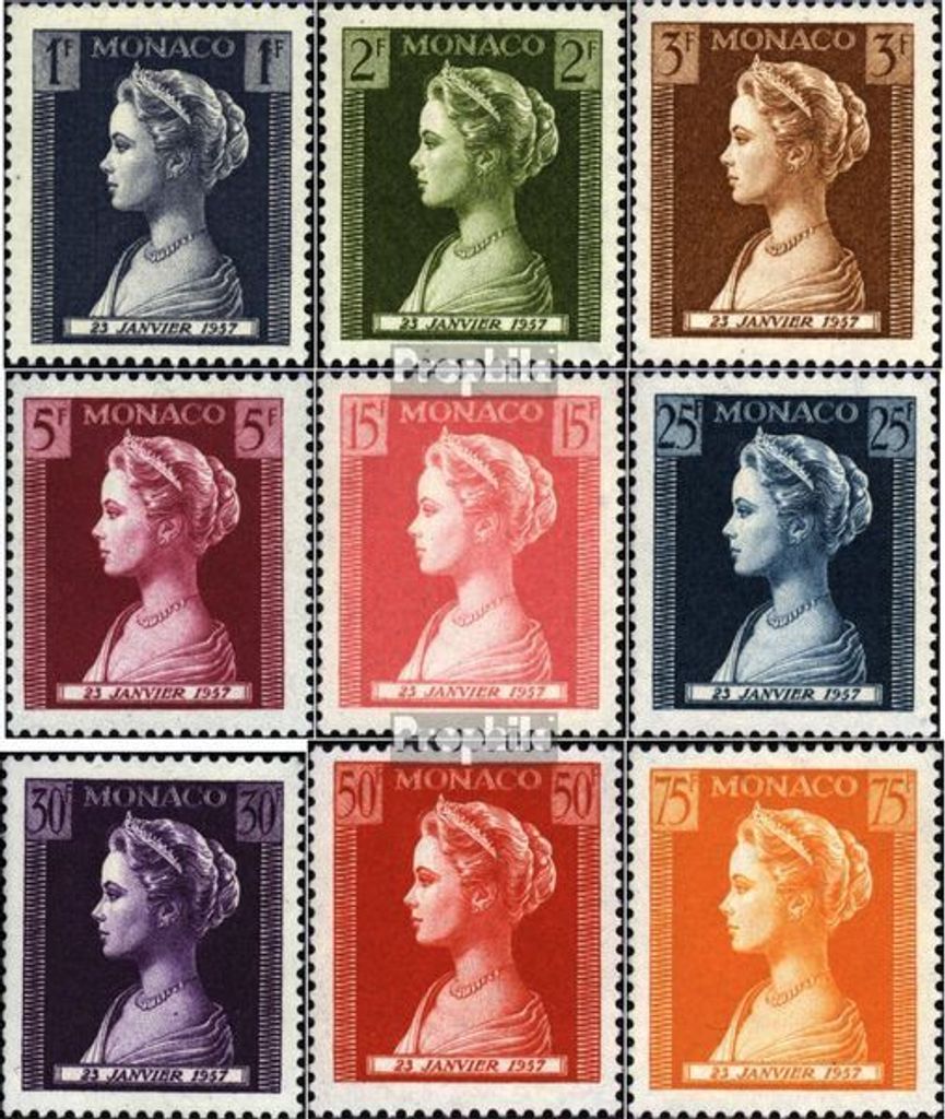 Briefmarken Monaco 1957 Mi 569-577 (kompl.Ausg.) postfrisch Fürstin Gracia