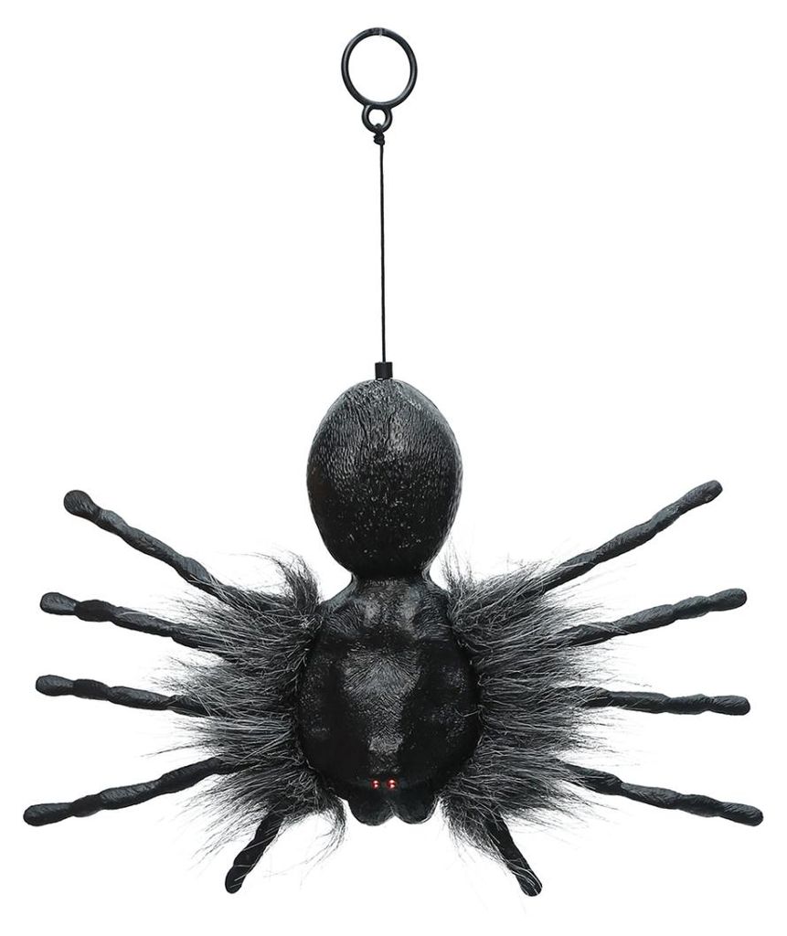 Halloween Spinne Animatronic – herabstürzende Jump Scare Spinne mit LED Augen – 22 cm – für Horror Fans & Haunted House Liebhaber – Hallo...