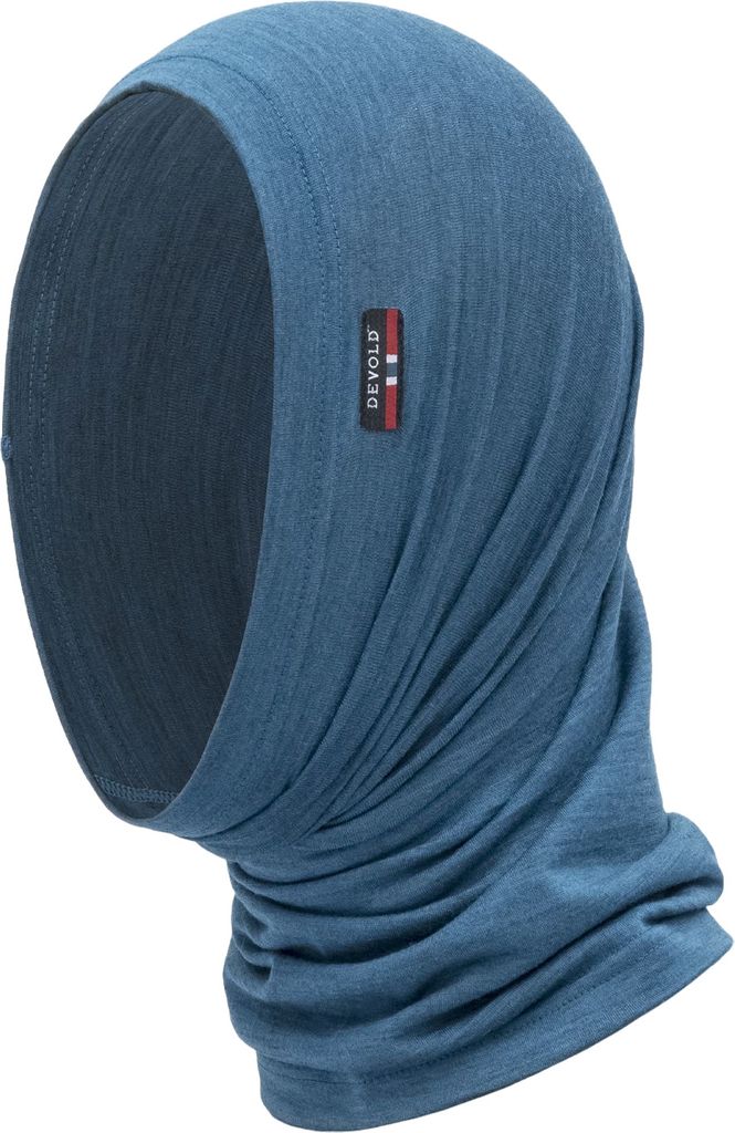 Devold Breeze Merino 150 Headover Blue Melange UNI Schlauchschal / Halswärmer