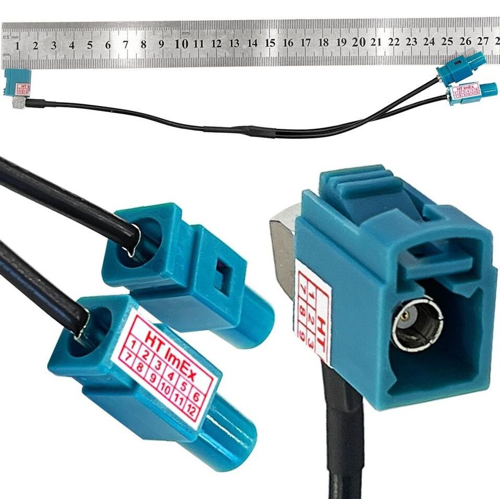 FAKRA Adapter Kabel auf Doppel FAKRA Splitter Y Antenne Auto Kompatibel mit Seat