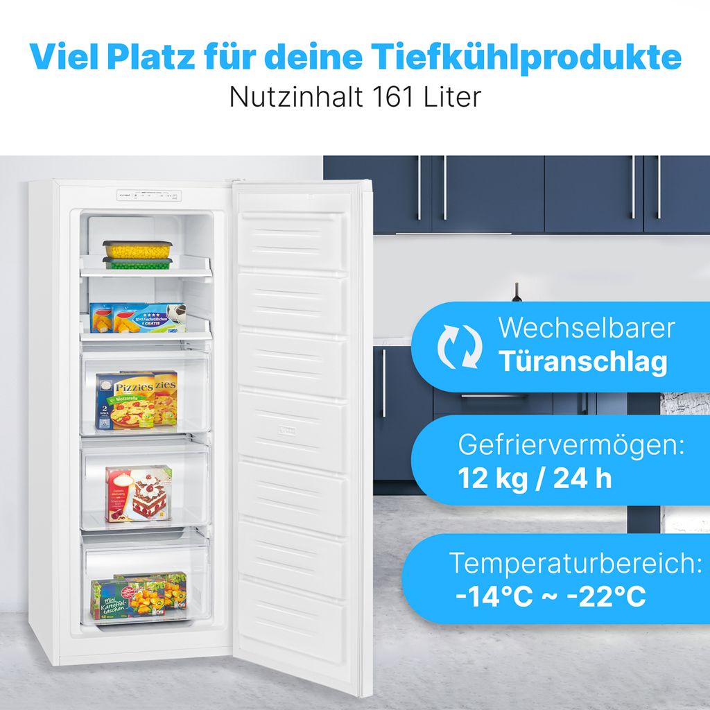 Bomann Gefrierschrank Nofrost freistehender Tiefkühlschrank Produktbild 5