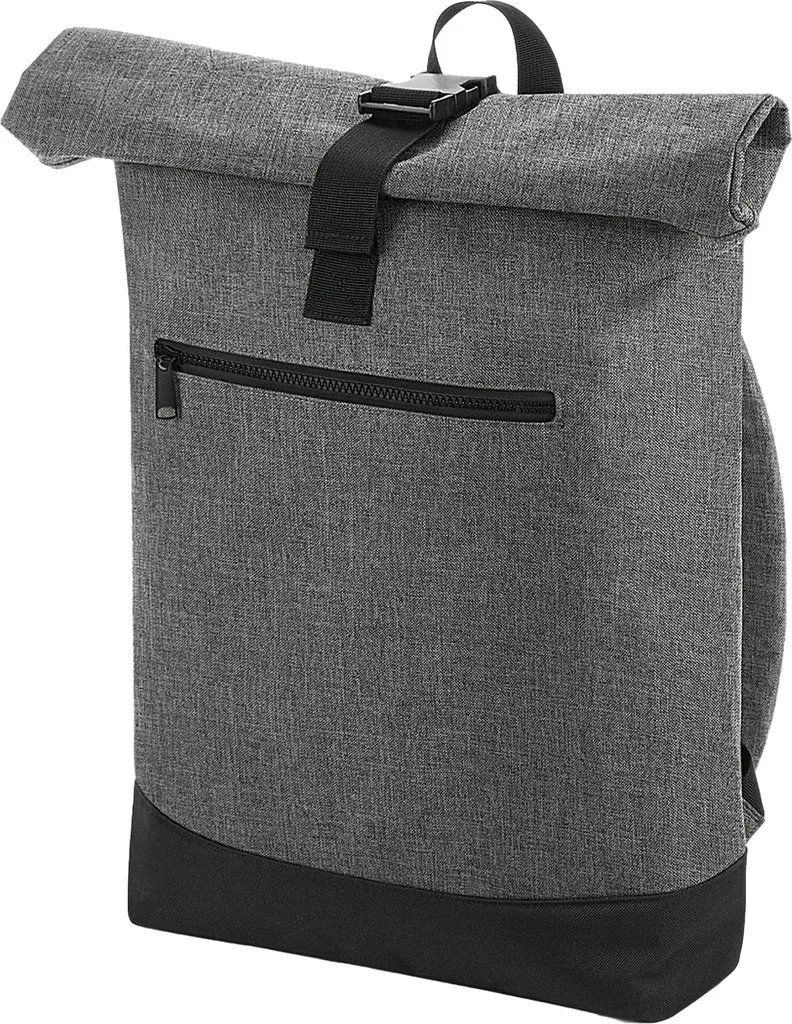 Bagbase - Zaino, Roll Top RW9866 (taglia unica) (grigio screziato/nero)
